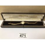 HALLMARKED 9CT GOLD LADIES LONGINES DRESS WATCH