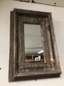 A VINTAGE FRAMED MIRROR, 41 X 60CM