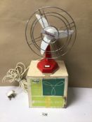 A RETRO ELECTRIC THERMAIR VENTILATOR FAN WITH A BOXED RALTA ‘PERSONAL’ FAN