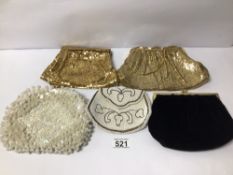 MIXED VINTAGE CLUTCH BAGS, WHITING AND DAVIS AND MORE