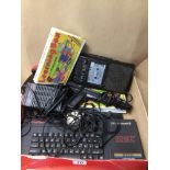 SINCLAIR ZX SPECTRUM +3 PERSONAL COMPUTER WITH JOYSTICK, SEGA LIGHT PHASER, AND MORE (ALL UNTESTED)