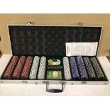 METAL CASED COMPLETE POKER SET