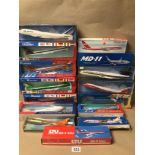 COLLECTION OF BOXED SNAP-TOGETHER AIRPLANE MODELS, INCLUDES WOOSTER, CMD, AND MORE, CONTENTS