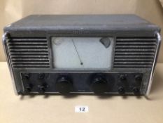 A VINTAGE C.1946 METAL CASE EDDYSTONE VALVE RADIO, MODEL S 504
