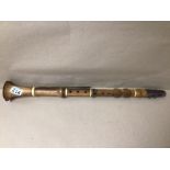 VINTAGE WOODEN CLARINET WITH SIX VALVES, UNTESTED