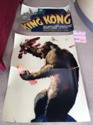 THREE LITHOGRAPH PRINTS KING KONG INCLUDES PURCHASE RECEIPTS AND CERT OF AUTHENTICITY, 106 X 74CM