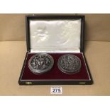 A PAIR OF HALLMARKED SILVER SEALS, ROYAL SEAL OF KING HENRY VIII AND KING FRANCIS OF FRANCE 1972