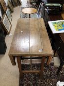 A VINTAGE DROP LEAF SMALL KITCHEN TABLE
