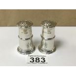 PAIR OF EDWARDIAN HALLMARKED SILVER CYLINDRICAL PEPPERS 5.5CM BY ATKIN BROS SHEFFIELD 1902, 71