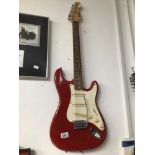 ENCORE ELECTRIC GUITAR RED AND WHITE