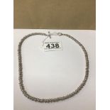 925 SILVER NECKLACE 18 INCH BY H. H. BIRMINGHAM, 39CM