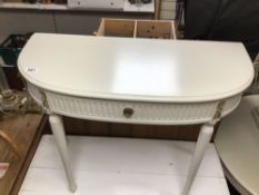 A VINTAGE GUSTAVIAN CONSOLE TABLE IN CREAM