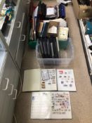 VERY LARGE COLLECTION OF FIRST DAY COVERS AND STAMPS ALBUMS, INCLUDES DUTCH, GERMAN, FRENCH,