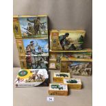 EXTENSIVE BOXED COLLECTION OF AIRFIX MILITARY SERIES SCALE MODEL KITS, CONTENTS UNCHECKED