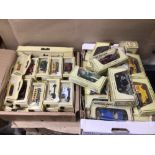 LARGE VINTAGE COLLECTION OF BOXED DIECAST CAST MATCHBOX AND LLEDO MODEL CARS AND VEHICLES