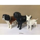 TWO BESWICK DOGS AND A COOPERCRAFT DOG