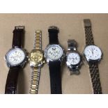 QUANTITY OF REPRODUCTION ROLEX AND BREITLING GENT'S WATCHES INCLUDES AUTOMATICS