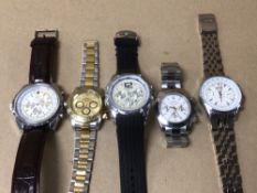 QUANTITY OF REPRODUCTION ROLEX AND BREITLING GENT'S WATCHES INCLUDES AUTOMATICS