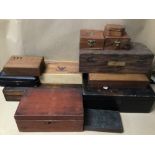 BOX OF VINTAGE WOODEN BOXES