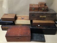 BOX OF VINTAGE WOODEN BOXES