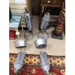 1950S PHILIPS VINTAGE INDUSTRIAL HANGING LAMPS X4