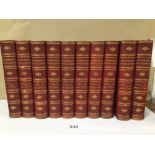 1901 CHAMBERS’S ENCYCLOPAEDIA, COMPLETE TEN VOLUMES, HARD COVERED AND BOUND IN RED LEATHER