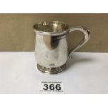 HALLMARKED SILVER CIRCULAR CHRISTENING MUG, 8CM 1911 BY A. J. ZIMMERMAN BIRMINGHAM, 93 GRAMS