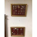 FRAMED AND GLAZED MILITARY BADGES