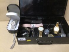 MIXED BOX OF WATCHES, SWATCH (1092) SEKONDA, SEIKO, INGERSOL, AND MORE