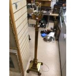 LARGE HEAVY BRASS COLUMN LAMP