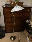 A VINTAGE BRASS STANDARD LAMP A/F