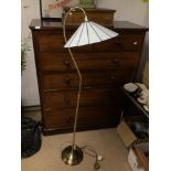 A VINTAGE BRASS STANDARD LAMP A/F