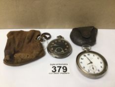 TWO VINTAGE POCKET WATCHES (JAGO SPORTS LEVER/CHRONOMETER) BOTH A/F