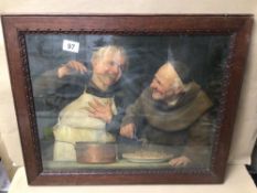 ALESSANDRO SANI (1856-1927), UNSIGNED PRINT ‘THE TASTING’ FRAMED AND GLAZED,52CM X 41CM