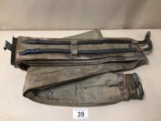 WWII US NAVY M1926 INFLATABLE FLOTATION BELT LIFE PRESERVER, DATED 1942, B.F. GOODRICH, AS USED IN