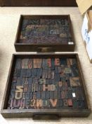 LARGE QUANTITY OF STENCIL PRINTING BLOCKS LETTER AND NUMBERS, SMALL AND LARGE EARLY 20TH CENTURY THE