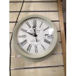 ROUND REPRODUCTION WALL CLOCK BATTERY OPERATED