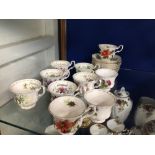 ROYAL ALBERT MIXED CHINA, POINSETTIA/MONTHS TWENTY PIECES