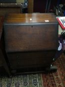 VINTAGE TWO DRAWER BUREAU WITH FITTED INTERIOR 97 X 41 X 59CM