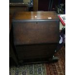 VINTAGE TWO DRAWER BUREAU WITH FITTED INTERIOR 97 X 41 X 59CM