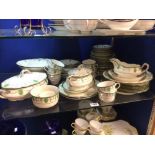 ROYAL DOULTON (COUNTESS GREEN MEDALLIONS) LARGE DINNER AND TEA SERVICE, 70 PIECES