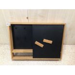 WALL HANGING KEY BOX MADE WITH WOOD AND METAL, 60 X 42CM
