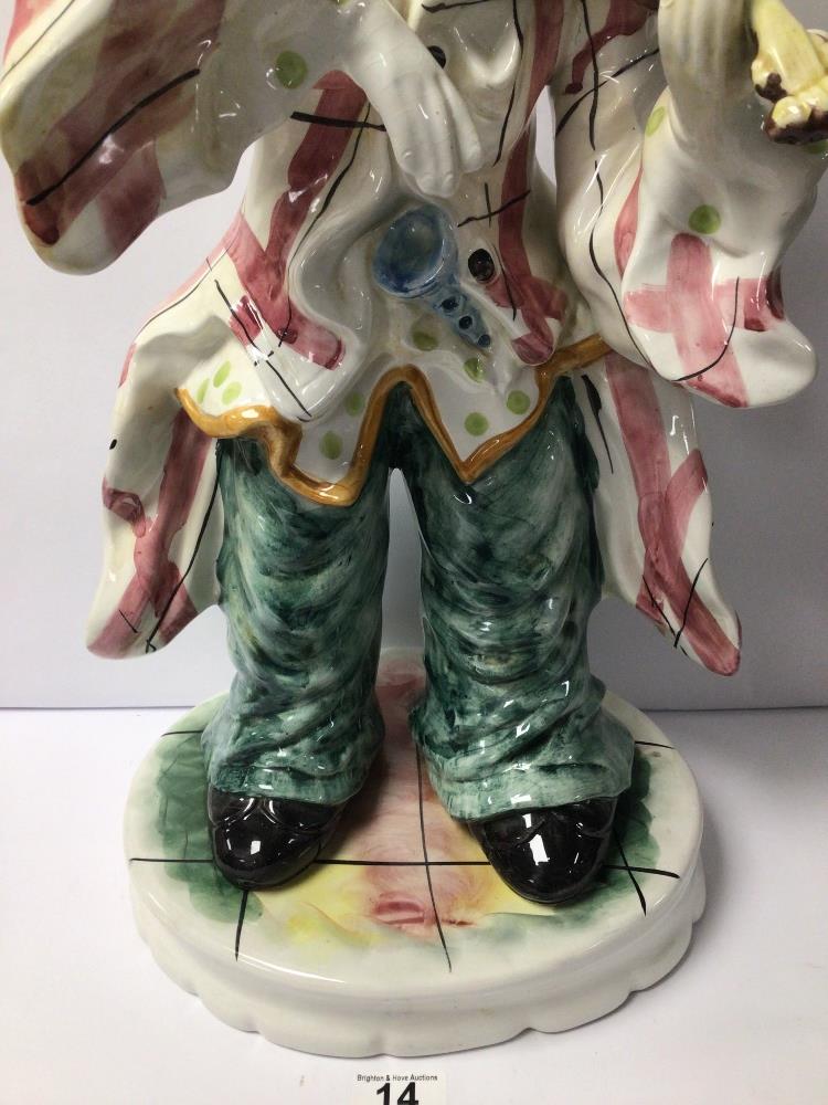 A LARGE PORCELAIN CLOWN FIGURE CAPODIMONTE, DANESE ITALY, 59CM - Image 4 of 6