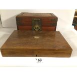 TWO BOXES, JAPANESE, JEWELLERY BOX AND CUTLERY BOX