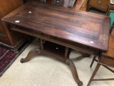 REGENCY ROSEWOOD TABLE WITH TWO DRAWERS, 115 X 77 X 59CM