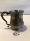 HALLMARKED SILVER TANKARD 1907 BY MARPLES AND CO SHEFFIELD, 185GRAMS