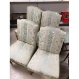 FOUR VINTAGE UPHOLSTERED CHAIRS