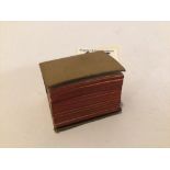 MINIATURE BOOK, FOUR NATIONAL ANTHEMS, EVENING PRAYER OF A PEOPLE, COMES WITH A LEATHER SURROUND