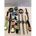 MIXED QUANTITY OF WATCHES, ORIS, GENEVA AND MORE