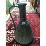 A LARGE COPPER TURKISH WATER JUG, 52CM